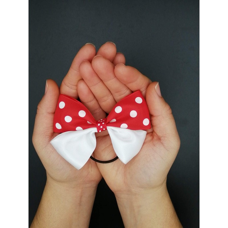 Pack Of 2 Red & White Polka Dot Satin Ribbon