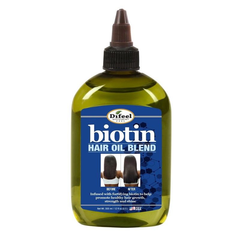 Difeel Biotin Hair Oil Blend - Mezcla grande de 12