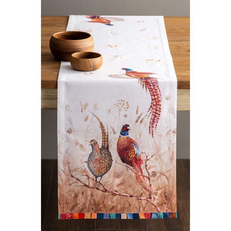 Maison d 'Hermine Faisan D' Automne 100% Cotton Table Runner