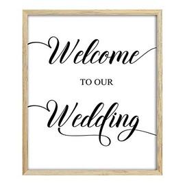 Darling Souvenir Welcome to Our Wedding Sign, Wedding Welcome Sign, Party Print Décor (Frame Not Included)