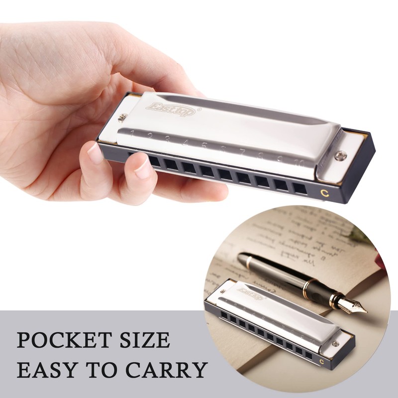 East top Diatonic Harmonica Key of C, 10 Holes 20