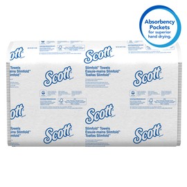 Scott Professional Pro Slimfold Folded Paper Towels, Bulk (04442), Absorbency Pockets, White, for Compatible Kimberly-Clark Professional Dispensers (24 Packs of 90 Sheets, 2,160 Sheet Total)