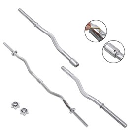 Yaheetech 55lb Olympic Barbell Dumbbell Weight Set Gym Lifting Exercise Workout Olympic Bar Curl Bar