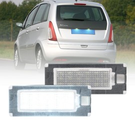 NSLUMO Luci targa LED per Lancia Musa 2004-2012, accessori luce posteriore bianca LED per targa e fanale, senza errori CANBUS 2 pezzi