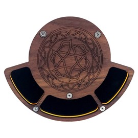 C4Labs Tri-Pocket Solid Walnut Top Dice Coasters: Laser Lime - Celtic