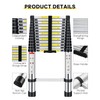 Telescoping Ladder, 16.5FT Aluminum Extension Ladder with 2 Replacement of