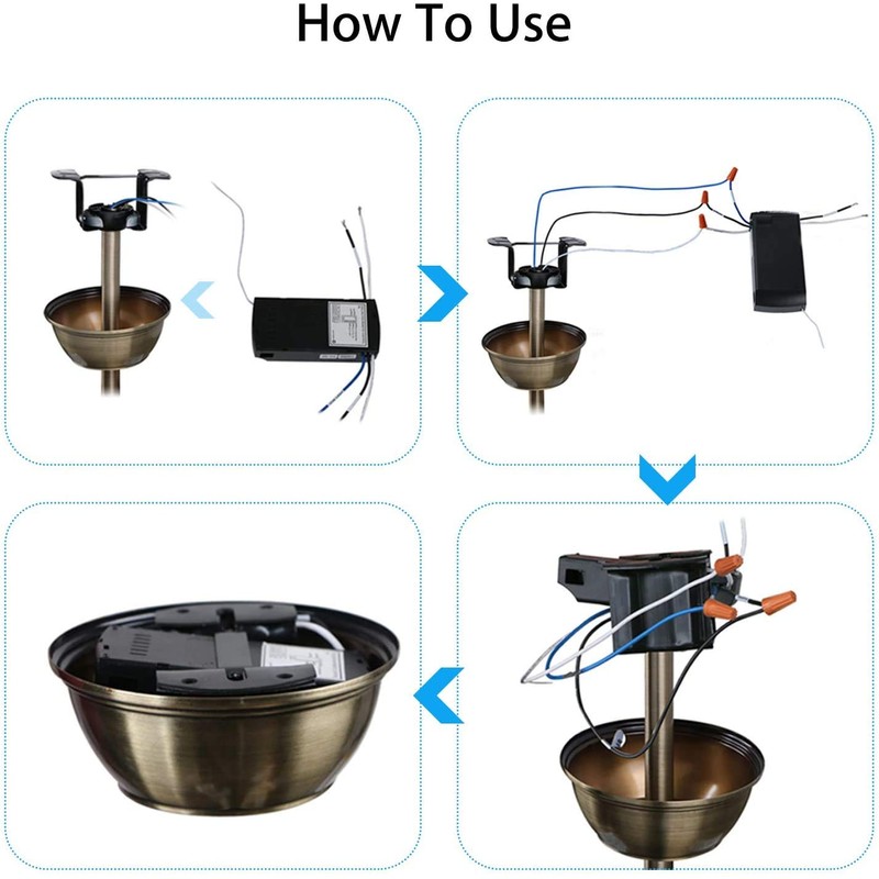 QIACHIP Upgraded WiFi Universal Ceiling Fan Light Remote Control Kit