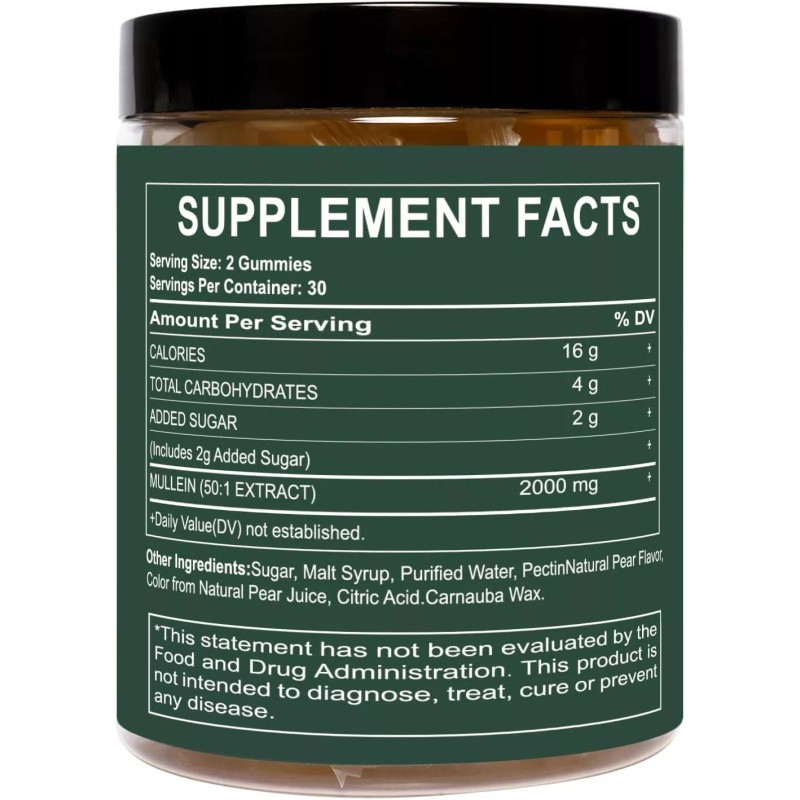 EOCUTE 9 in 1 Mullein Leaf Extract Gummies for Lung