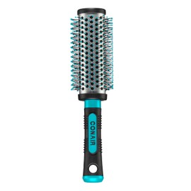 Conair Grip & Style Round Brush, Nylon Bristle Hair Brush for Blowout Styling, For Medium to Long Lengths, Ideal for Curly Hair