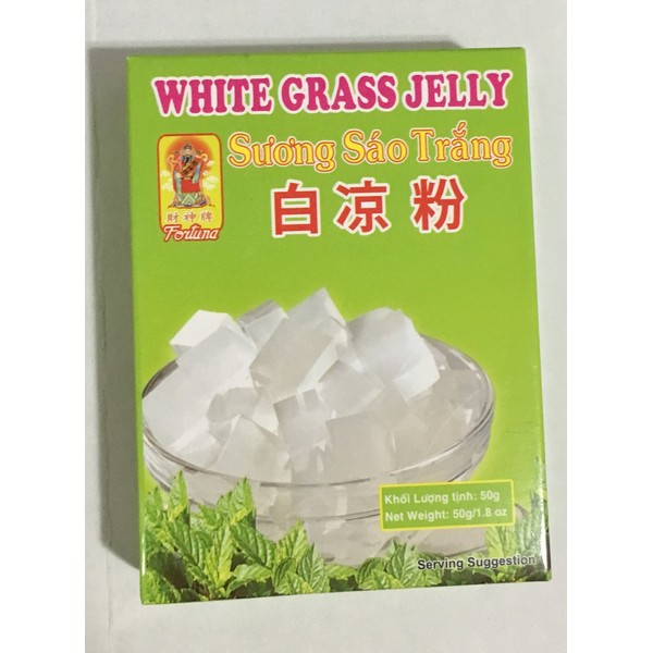 Fortuna Brand White Grass Jelly, Suong Sao Trang, 1.8 Ounce, Pack of 1