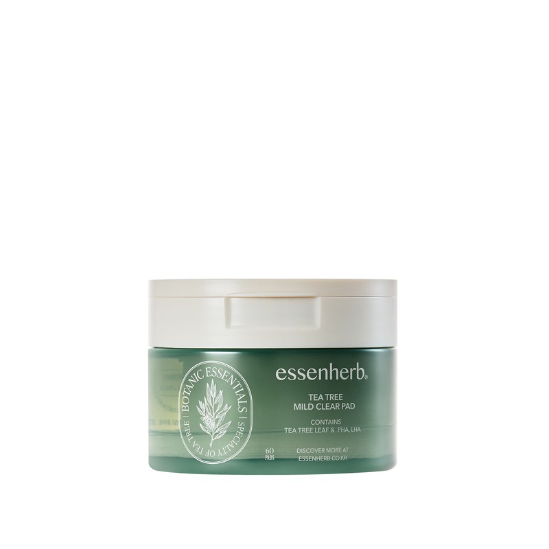 essenHERB Tea Tree Mild Clear Pad 60P - essenHERB Tea