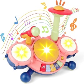 Musical Toys For Kids Girls 1-3 Year Olds Toddlers Drum Set Educational Gifts