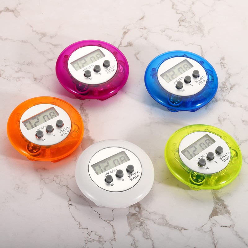 PATIKIL Round Digital Timer, Small Count Down/UP Clock with Magnetic,