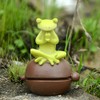 Gemmia Garden Miniature Frog Statue- Smile Everyday Flower Frog