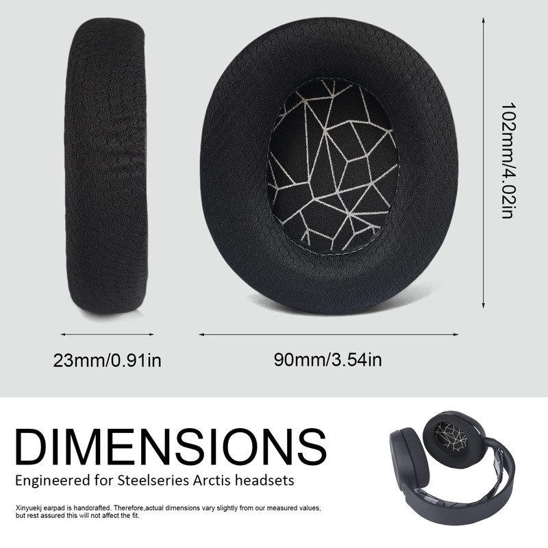 Xinyuekj Replacement Ear Pads for SteelSeries Arctis 1 Arctis 3