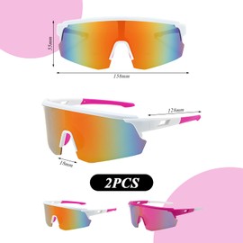 NIDHFG 2 Pieces Of Cycling Glasses, Windproof Glasses, Sports Sunglasses, Stylish Sunglasses, Outdoor Equipment.