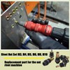 Set of 6 Rivet Nuts Tool Head Set, M3-M4-M5-M6-M8-M10 Rivet