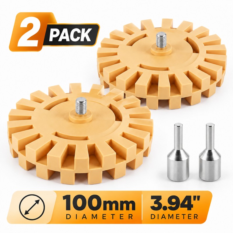 2 Pack 3.49in Car Adhesive Remover Wheel for Auto Detailing