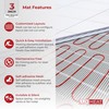 LuxHeat 10sqft Floor Heating Mat Kit - 120v Electric Heated