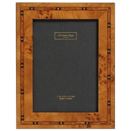 Addison Ross, Marquetry Photo Frame,4x6, Brown Star Fiber Back, 4 x 6 Inches