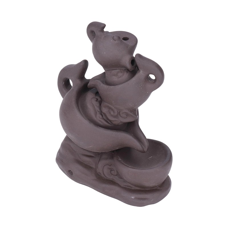 Insence Waterwall Antique Purple Sand Auspicious Cloud Teapot Backflow Sandalwood