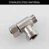 Bidet T Adapter, Biveah Stainless Steel Angle Stop Add-A-Tee Valve