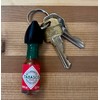 Hot Sauce Keychain with real mini Tabasco Sauce bottle