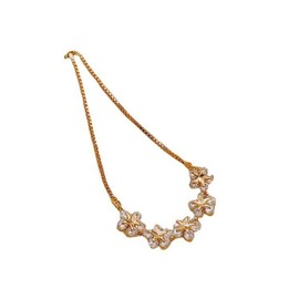 Generic Kira Jewelry Crystal Flower Bracelet for Women, Dainty Charm Bracelet with Cherry Blossom Design, 9, Silver