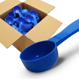 25pc Box, RE-GEN 10ml Reusable Short Handle Plastic Measuring Spoon Scoops Dosing Spoons | Ideal for Liquids, Powders, Granules, Home, Kitchen, Catering, Healthcare, Fitness