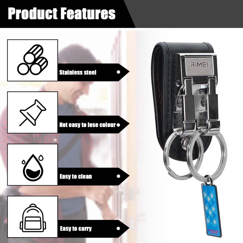 Heavy Duty Belt Clip Keychain, Duty Belt Key Holder Leather,