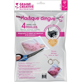 Graine Créative Shrinking plastic for ink jet printer - A4 - Transparent
