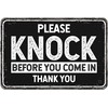 Notice Sign - Please Knock Before Entering | Metal Sign