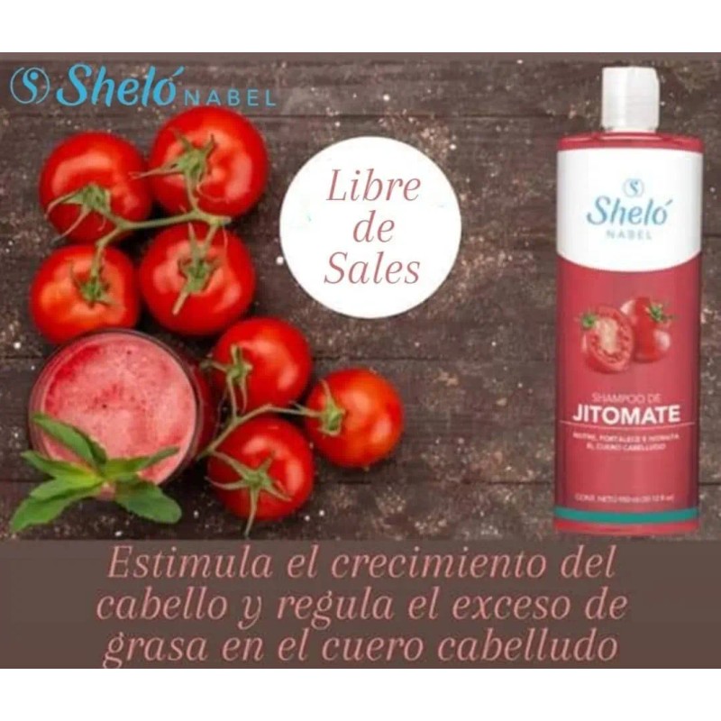 Shampoo Jitomate Crece Suaviza Brillo Shelo Nabel 950ml