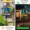 Solar House Numbers Garden Stake,YY Gardenia Address Signs for Houses,Metal