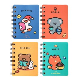 EsiFare Notepad Mini a7 Notebook, Blank Pages, Pocket Size, Free Book, Mini Notebook, 4 Pieces, Small Notepad, Plain Diary, Stationery, Student, Student, Teacher