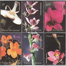 Prophila Collection Papua New Guinea 942-947 (MNH 2002) Orchids (Stamps for Collectors) Plants / Mushrooms