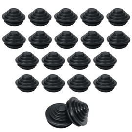 EASYEAH 1/2 in Rubber Grommets for Wiring, 5/16 in ID, Tower Shaped Grommet for Round Holes, Firewall Grommet Automotive, Wires Cables Protection for Metal Electric Box, 20 Pcs 10x12 mm, Black