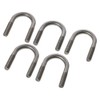 Fudeshe 304 Stainless Steel U-Bolt 5pcs Silver Strong Tensile Strength