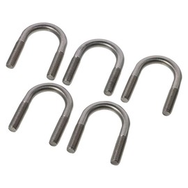 Fudeshe 304 Stainless Steel U-Bolt 5pcs Silver Strong Tensile Strength 1