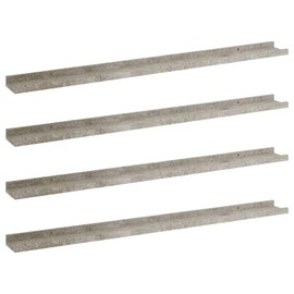 TREATLIFE HOME Maximize Interior Storage with Decorative Wall Shelves, Sturdy MDF Design, 39.4"x3.5"x1.2", Concrete Gray, Set of 4