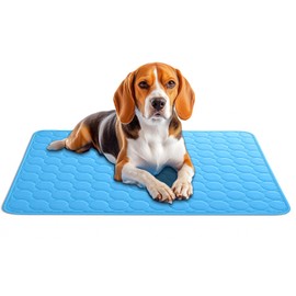 AEYAKA Cooling Mat for Dogs, Cooling Pad, Pet Training Pads, Washable Mat for Dogs and Cats, Non-Slip & Versatile for Home, On the Go & in the Car, Blue, 70 x 55 cm