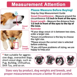 LUCKYPAW Dog Muzzle Anti Biting Barking and Chewing with Comfortable Mesh Soft Fabric and Adjustable Strap, Suitable for Small, Medium and Large Dogs(Red Trim,S)