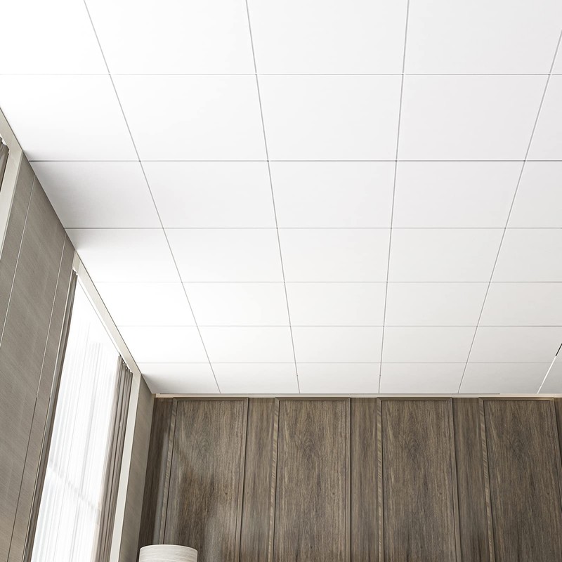 Art3d 12-Pack Smooth Drop Ceiling Tile 2ft x 2ft -