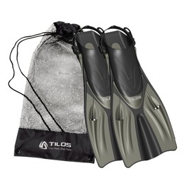 Tilos Getaway Snorkeling Fins Open Heel Fins (Titanium, ML/XL (9-13))