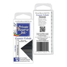 Private Reserve Fountain Pen Ink Cartridges, Cosmic Cobalt