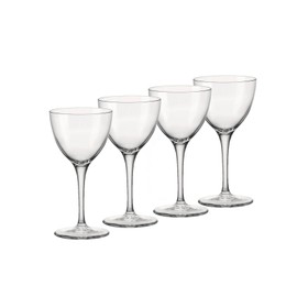 Bormioli Rocco Novecento Stemware Nick & Nora Glasses, Set of 4, 5.25 oz - Clear