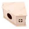 Levemolo Wooden Small Pet House Triangle Hideout for Hamsters Squirrels