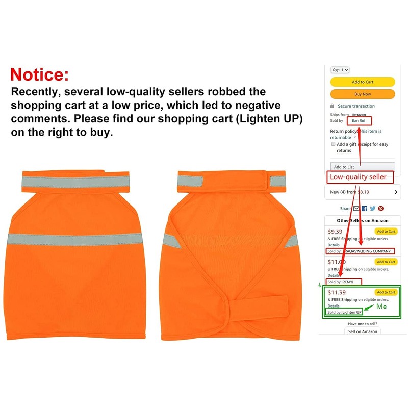 Dog Jacket High Visibility Safety Reflective Dog Vest for Small