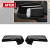 ALLTIMES Gloss Black Side Mirror Cover Cap for Silverado Sierra
