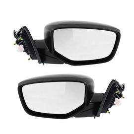 AutoShack Driver and Passenger Mirrors Power Smooth Non-Heated Manual Folding Pair of 2 Replacement for 2013 Honda Accord 2.4L 3.5L V6 FWD KAPHO1320272PR